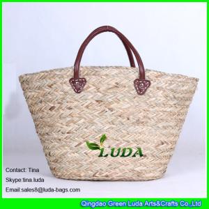 Quality LUDA new designer palm leaf oversized beach totes seagrass straw bags wholesale