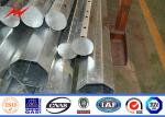 Hot Dip Galvanized Steel Electric Steel Utility Pole For Power Transmission Line