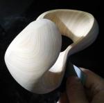 Minimalist Design Hand Carved Wood Sculptures For Exhibition