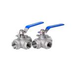 1 Inch Stainless Steel 304 Female Thread Three Way Ball Valve for Customized