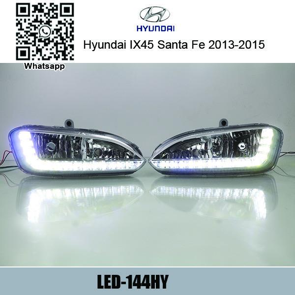 Car DRL LED Daytime driving Lights for Hyundai IX45 Santa Fe 2013-2015 Hyundai