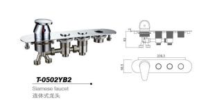 Quality Bathtub mixer,Faucet,cold/hot water basin tap T-0502YB2 wholesale