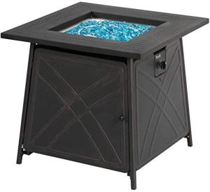 Quality 28 Inch 50000 Btu Propane Gas Fire Pit Square Outdoor For Deck Porch wholesale