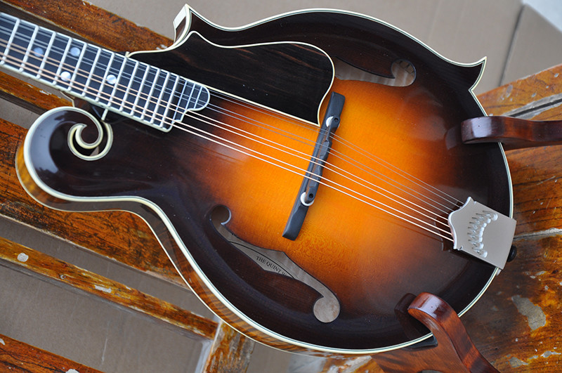 Handmade custom advanced 8 strings QT-F5 mandolin electric guitar with ebony fretboard