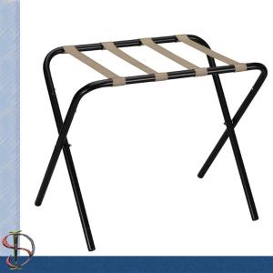 Quality Bedroom Luggage Stand / Folding Round Tube Luggage Rack / Hotel Black Luggage Rack / Folding Straight Leg with 4 Str wholesale
