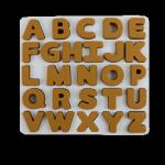 Food Grade Kids Silicone Puzzle With Letters Alphabet Shape