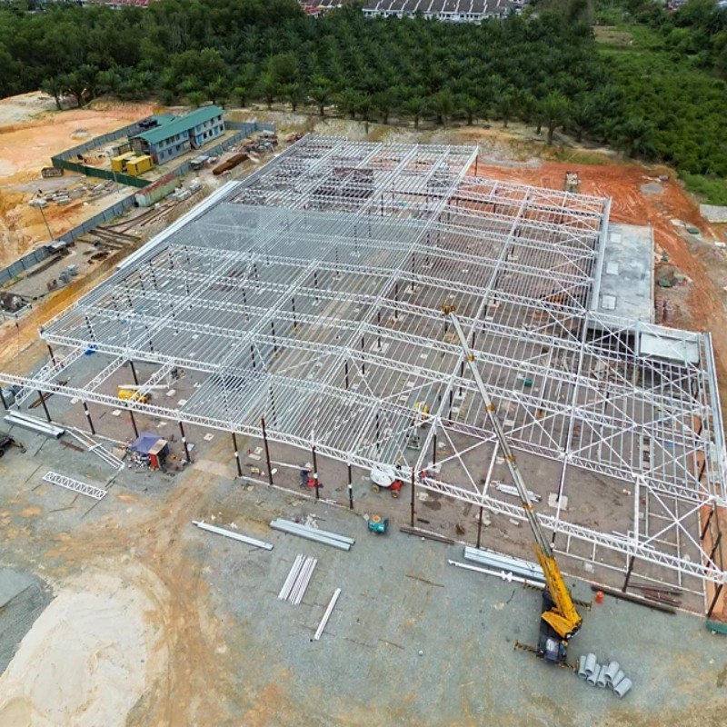 Welded H Steel Building Structure For Industrial Storage