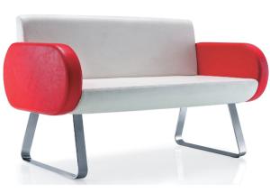 Quality Stainless Foot White Waiting Room Chairs For Barber Shop , Easily Moving wholesale