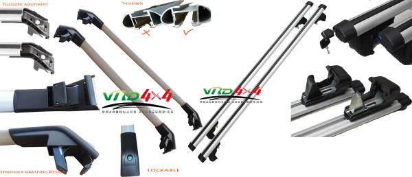 Auto universal aluminum Cross Bar car travel luggage roof rack bars factory