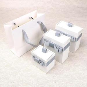 Quality Paper Packaging Boxes White Empty Jewelry Gift Boxes With Bow wholesale