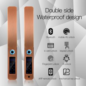 China IP68 Waterproof FPC Fingerprint Smart Door Lock Bluetooth Antique on sale