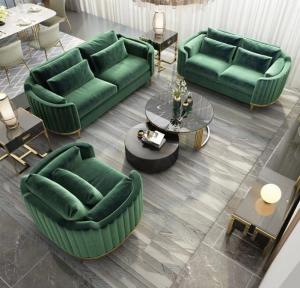 Quality Lobby Sofa Set Combination Modern Velvet Sofa Chair wholesale
