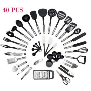 Quality OCPO KITCHEN 40PCS SS410 Nylon Cooking Utensils Safe Nylon Cookware wholesale