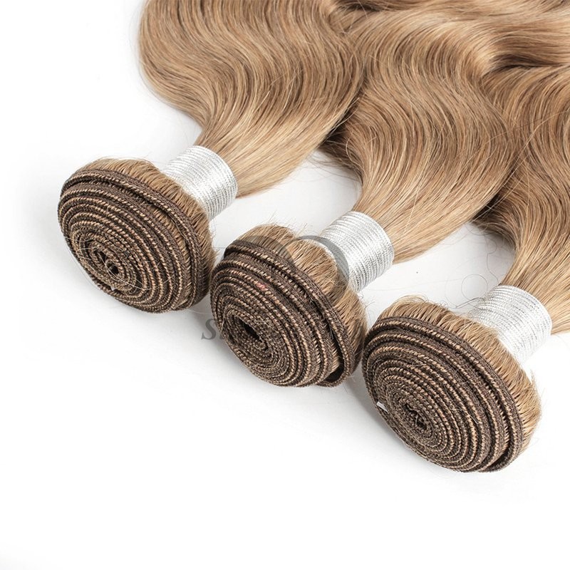 #8 Ash Brown Body Wave Remy Human Hair Bundles Sew In Weave Bundles Brazilian Bundle Deals