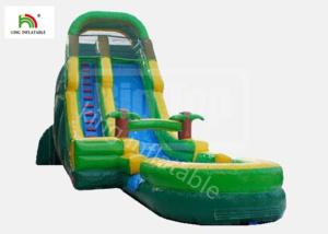 Quality 12 Stair Inflatable Water Slip And Slide With Pool PVC Tarpaulin EN14960 wholesale