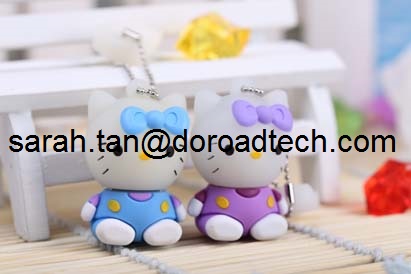 Customized Cute Hello Kitty Genuine Capacity PVC USB Flash Drives