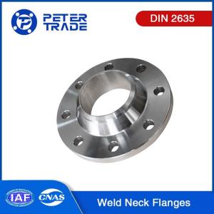 Quality DIN 2635 PN40 A105 Carbon Steel / 316 Stainless Steel Flanges Weld Neck Raised Face Flanges From DN 10 To DN 500 wholesale