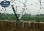 Top Concertina Barbed Wire Fence Post Bolt On Barb Wire Arms With 6 Holes