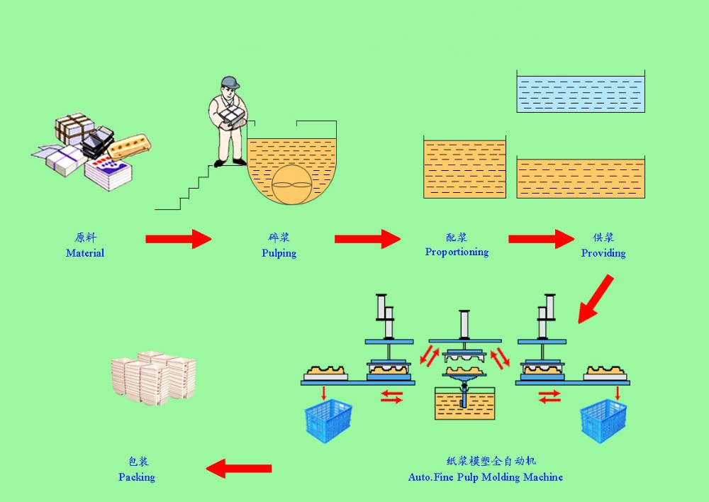 Sugarcane Material Pulp Thermoforming Machine 125kw Disposable Cup Plate Making