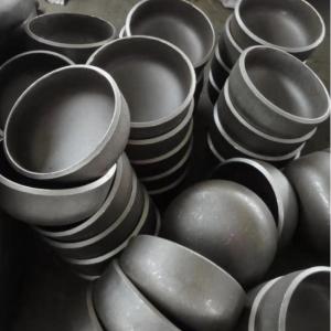 Quality Black Seamless Large Diameter Steel Pipe End Caps ANSI B16.9 SCH40 SCH80 wholesale