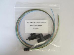 Quality 12 / 6 Fibers Ribbon Fan Out Kit 52'' Tubing Hytrel Cable 900μM 0.9mm wholesale
