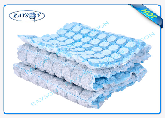 70 Gram White / Blue Color 47cm Width PP Non Woven Fabric For Box Spring Cover