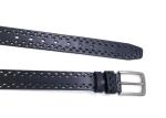 Men Hollow Leather Casual Waist Belt With Pin Buckle