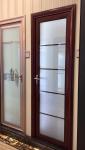 Bathroom Waterproof Aluminum Frosted Glass Door 1.4mm Thickness