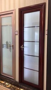 Quality Bathroom Waterproof Aluminum Frosted Glass Door 1.4mm Thickness wholesale