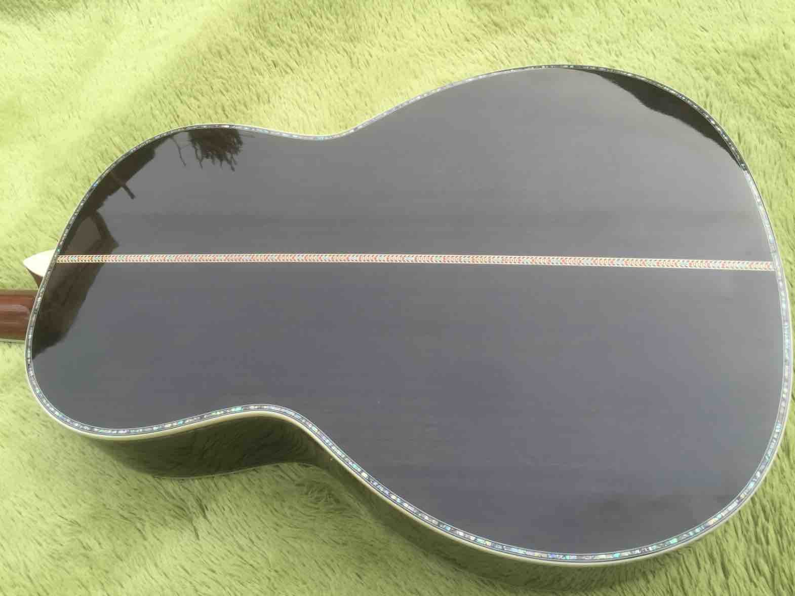 Factory custom 39 inches ooo45c style acoustic Guitar Ebony fingerboard Real abalone solid Guitar
