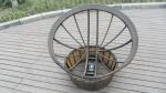 Round shape garden daybed wicker rattan beach swivel chair in all weather