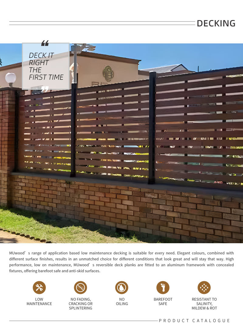 Wood Plastic WPC Fence Panels outdoor Composite Fence Cladding