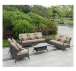 Waterproof Fabric Cushion Modern Design Aluminum Rattan Garden Sofa Set for