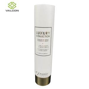 Quality 35 MM Diameter Empty Plastic Squeeze Tubes Gold UV Cap For Facial Cleanser wholesale