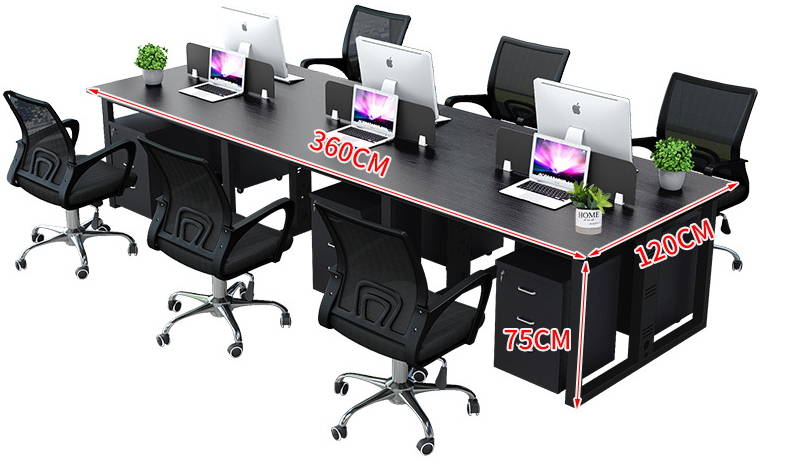 Metal Legs Modern Multi-Person Desk Set for Customer Required Office Organization