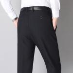 Adjustable White Black Chino Trousers for Men Spring Season Regular Fit Dress