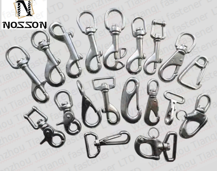 JIS Standard AISI304/316 Stainless Steel Bolt Snap Swivel Carabiner Hook for Dog Leash Webbing Diving m3 m4 m5 m6 m8 m10 m12 1/4 3/8 5/16