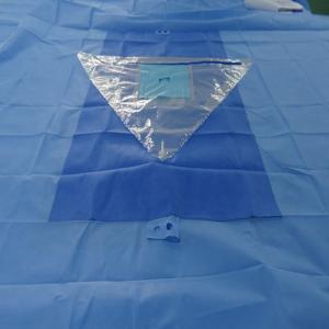 Quality Soft SMS Knee Arthroscopy Drape Waterproof Spunlace Fabric Blue/Green OEM Medical Surgical Draping wholesale