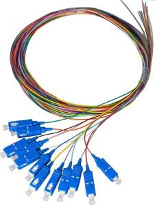 Quality SC FC LC ST 12 Color 0.9mm G657A1 OM5 Fiber Pigtail wholesale