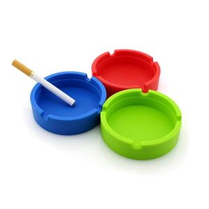 Quality Portable Red Round Cigarette Silicone Ashtray wholesale