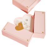 Jewellery Ring Necklace Pink Gift Festival Gift Boxes Packaging Double Heart