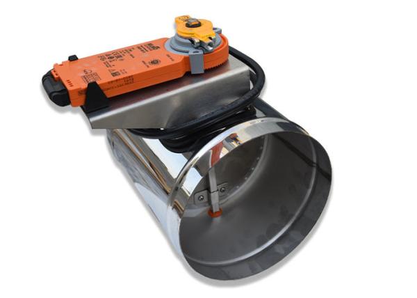 Motorized Electronic Dampers Ductwork Stainless Steel Frame And Gasketed Blade