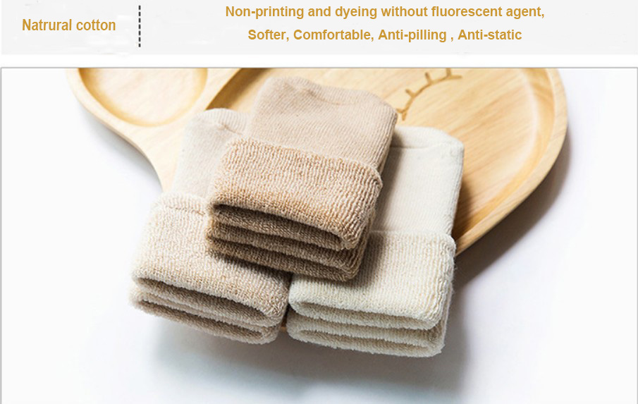 Newborn infant winter baby socks thick and warm organic cotton baby socks