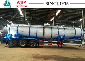 Quality V Shaped 35 Tons Oil And Chemical Tanker 3 Axles With Spring Suspension wholesale