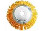 Yellow Bristle Nylon Rilsan Trimming Weed Brush , Road Sweeper Brushes
