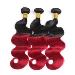 Quality Colored Ombre Hair Weave Body Wave Malaysian Hair Bundles Thick Hair Ends wholesale