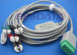 Quality TP3008 Electrode Lead Wires , ECG Leads And Electrodes Green 11 - Pin Connector wholesale