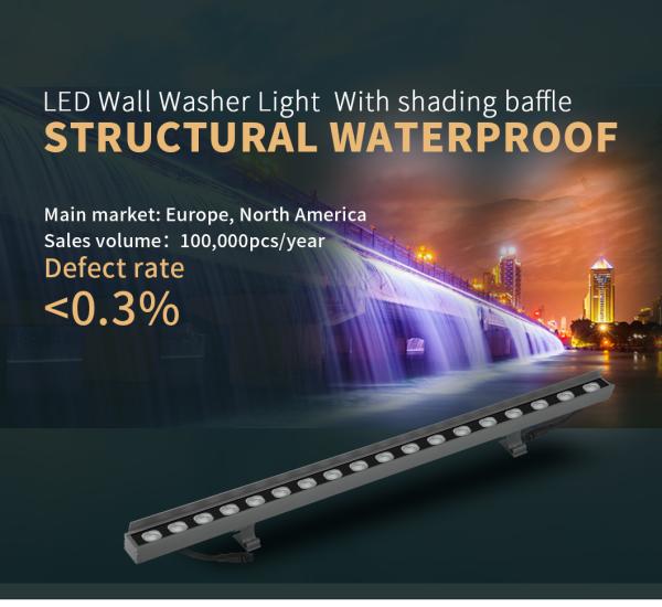 Outdoor 800ma 1200LM Linear Led Wall Washer 18W SMD2835