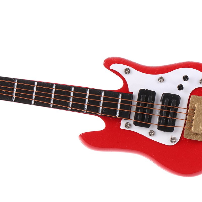 1:12 Dollhouse Miniature Music Electric Guitar For Kids Musical Toy House Decor