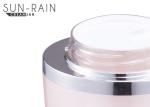 Pink round clear 30ml 50ml plastic cosmetic jars acrylic jar cream PE disc SR